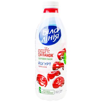 Bila Liniya Sweet Cherry Yogurt 1.5% 750g - buy, prices for Supermarket "Kharkiv" - photo 1