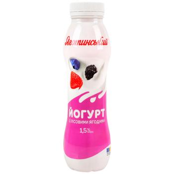 Yagotynskyi Yogurt with Wild Berries 1.5% 270g - buy, prices for NOVUS - photo 1