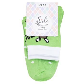 Siela Rabbit Middle Terry Women's Socks s.39-42 Light Green