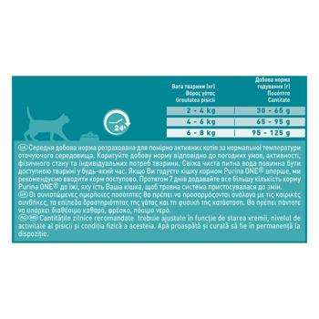 Cухой корм для взрослых кошек Purina ONE Sensitive С индейкой и рисом 800г - купить, цены на MasterZoo - фото 3