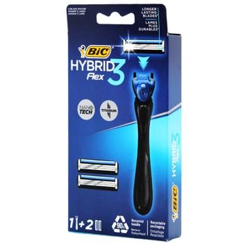 BIC Hybrid 3 Flex Men's Razor with 2 Replaceable Cartridges - buy, prices for Vostorg - photo 1