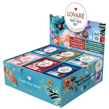 Набір чаю Lovare Fest Tea Set 157,5г 90шт - купити, ціни на Ідеал - фото 3