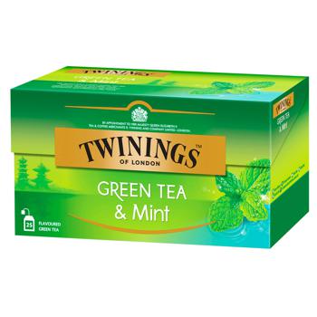 Чай зелений Twinings з м'ятою 1,5г*25шт