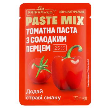 Паста томатна Pripravka Paste Mix з солодким перцем 25% 70г - купити, ціни на NOVUS - фото 1