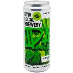 Пиво Kyiv Local Brewery Local IPA светлое нефильтрованное 6% 0,33л