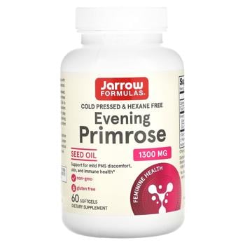 Олія вечірньої примули (Evening Primrose), Jarrow Formulas, 1300 мг, 60 капсул