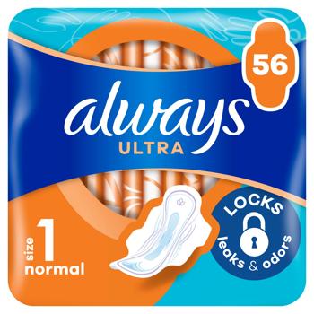 Always Ultra Normal Hygienic Pads 56pcs - buy, prices for MegaMarket - photo 2