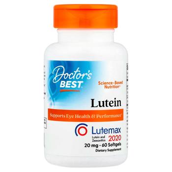 Лютеин, Doctors Best, Лютемакс, 20 мг, 60  капсул - купить, цены на Biotus - фото 1
