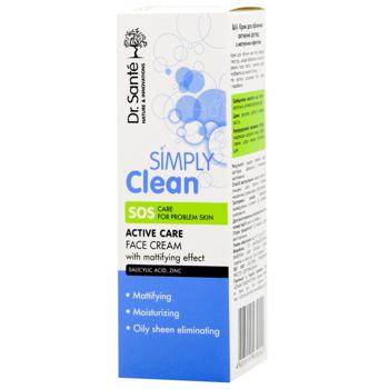 Крем Dr.Sante Simply Clean Матирующий для лица 50мл - купить, цены на ULTRAMARKET - фото 1