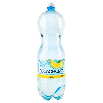 Obolonska Mineral Strongly Carbonated Water with Lemon 2l - buy, prices for Supermarket "Kharkiv" - photo 1