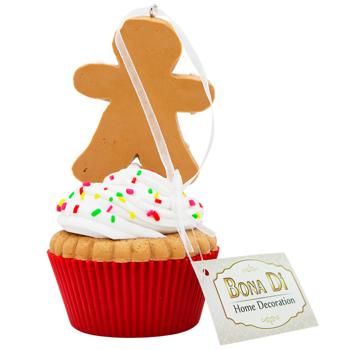 Підвіска декоративна Bona Di Пряниковий чоловічок на капкейку 6,5х6,5х12см - купити, ціни на WINETIME - фото 3
