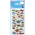 Airplanes and Ships Plastic Sticker with Foil 24*10cm