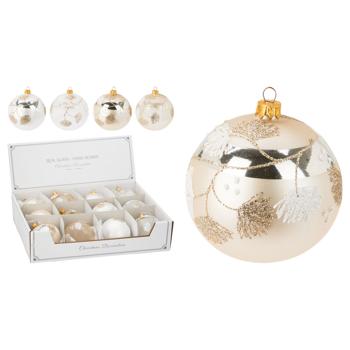 Шар елочный Flower Ornament 80мм в ассортименте - купить, цены на METRO - фото 1