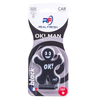 Real Fresh OK! Man Black Car Air Freshener 15g