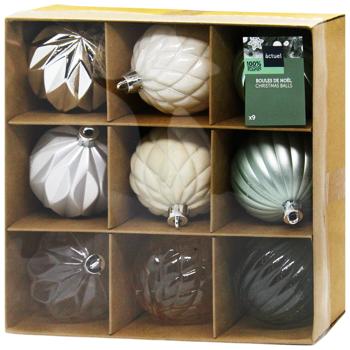 АСТ/НАБІР КУЛЬ 9ШТ 5,8СМ - купити, ціни на Auchan - фото 1