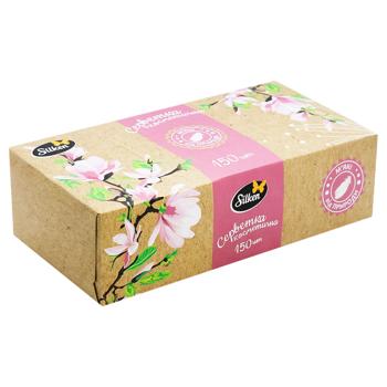 Silken Mix Kraft 2-Ply Napkins in Box 150pcs - buy, prices for - photo 3