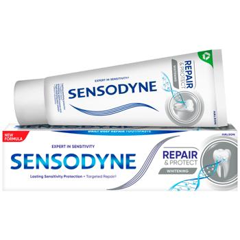 Зубная паста Sensodyne Восстановление и защита для снижения чувствительности зубов отбеливающая 75мл - купить, цены на КОСМОС - фото 1
