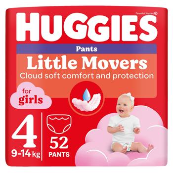 Huggies Little Movers Pants 4 Diapers Panties for Girls 52pcs - buy, prices for COSMOS - photo 1