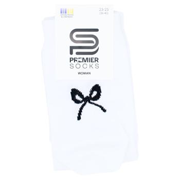 Носки Premier Socks женские высокие бант сзади р.23-25 белый - купить, цены на ЕКО Маркет - фото 1