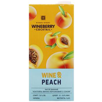 WineBerry Peach White Wine Drink 7.8% 1l - buy, prices for NOVUS - photo 2