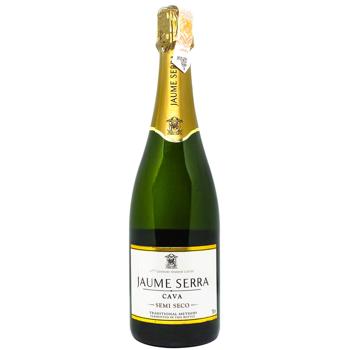 Вино игристое Jaume Serra Cava Semi Seco белое полусухое 11,5% 0,75л