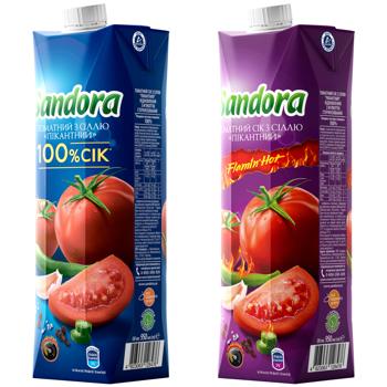Sandora Spicy Tomato Juice with Salt 0.95l - buy, prices for COSMOS - photo 1