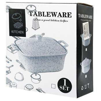 Кастрюля жаростойкая квардратная 20см 65636-8 - купить, цены на Таврия В - фото 1