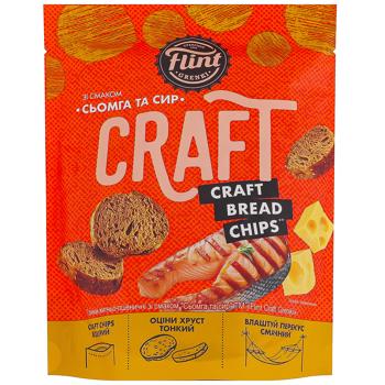Flint Craft Grenki Craft Bread Chips with Salmon and Cheese 80g - buy, prices for ULTRAMARKET - photo 1