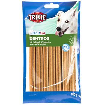 Лакомство для собак Trixie Denta Fun Dentros с домашней птицей 180г - купить, цены на MasterZoo - фото 1