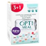 Optimeal Wet Food with Different Tastes for Adult Cats 3+1pcs x 85g