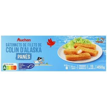 Auchan Frozen Fish Sticks 450g