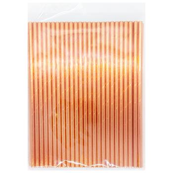 Paper Straws Pink for Drinks 19.7cm 100pcs 34901A-5 И050
