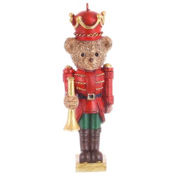 Bona Di Teddy Bear Guard Decorative Hanging Figurine 3.5x3.5x10.5cm Red with Green - buy, prices for - photo 1