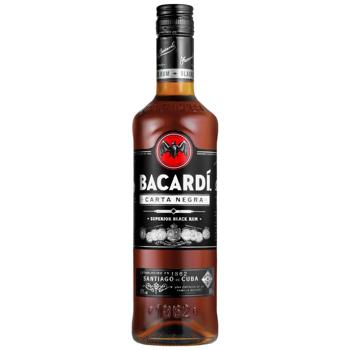 Bacardi Carta Negra Dark Rum 40% 0.5l