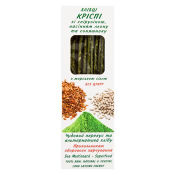 Golden Kings of Ukraine Crispy with Spirulina Flax Seeds and Sunflower 140g - buy, prices for - photo 2