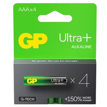 Батарейка GP Ultra Plus LR3 AAA 4шт - купить, цены на КОСМОС - фото 1