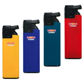 Запальничка Neon 915WN Turbo Rubber в асортименті - купити, ціни на Чудо Маркет - фото 1