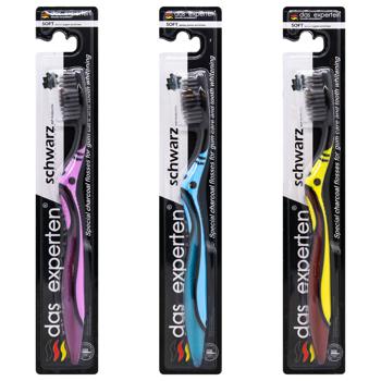Das Experten Schwarz Toothbrush soft, color in assortment - buy, prices for COSMOS - photo 1