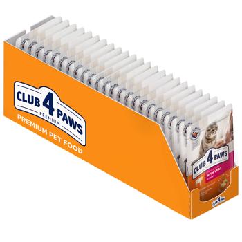 Корм вологий Club 4 Paws Premium з телятиною для дорослих котів 100г - купити, ціни на - фото 7