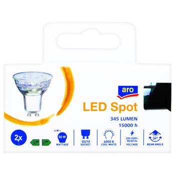 Aro 4W GU10 4000K LED Spot 2pcs - buy, prices for METRO - photo 2