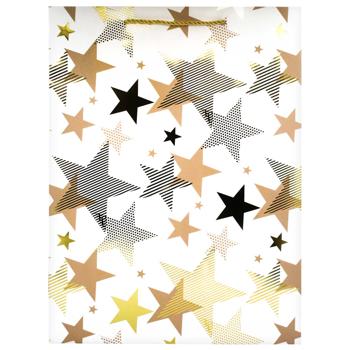 Buromax Stars Paper Gift Bag L 31х42х12cm - buy, prices for METRO - photo 2