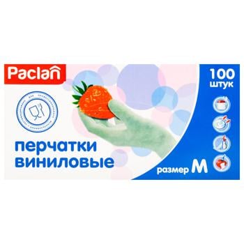 Перчатки хозяйственные Paclan виниловые 100шт - купить, цены на МегаМаркет - фото 2