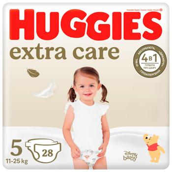 Підгузки Huggies Extra Care 5 12-22кг 28шт - купити, ціни на КОСМОС - фото 1