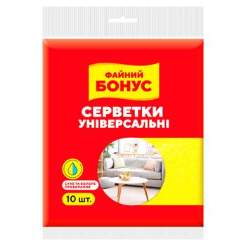 Салфетки Бонус вискозные 10шт 30х35см