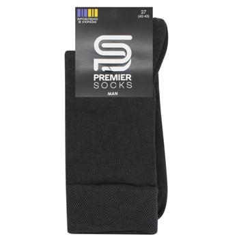 Шкарпетки Premier Socks Преміум чоловічі класичні р.27 темно-сірий - купити, ціни на NOVUS - фото 1