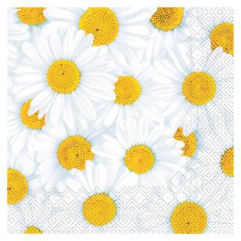 Silken Daisies 3-Ply Table Napkins 33*33cm 18pcs - buy, prices for MegaMarket - photo 2