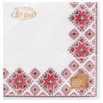La Fleur Red Embroidery 2-Ply Napkins 33х33cm 16pcs