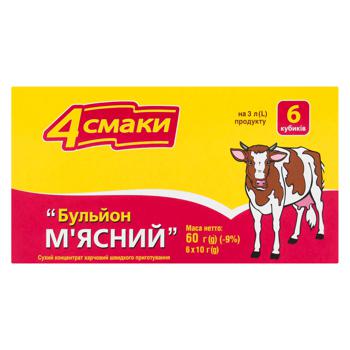 Бульон 4Смаки Мясной 60г - купить, цены на МегаМаркет - фото 2