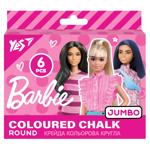 Крейда кольорова Yes Barbie Jumbo 6шт