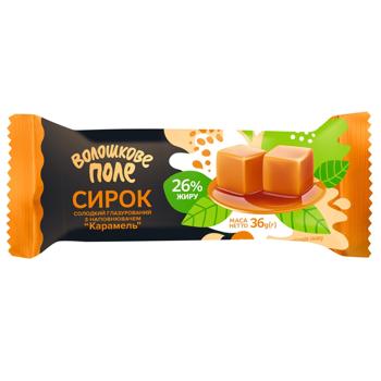 Voloshkove Pole Glazed Curd Snack with Caramel Filling 26% 36g - buy, prices for COSMOS - photo 1